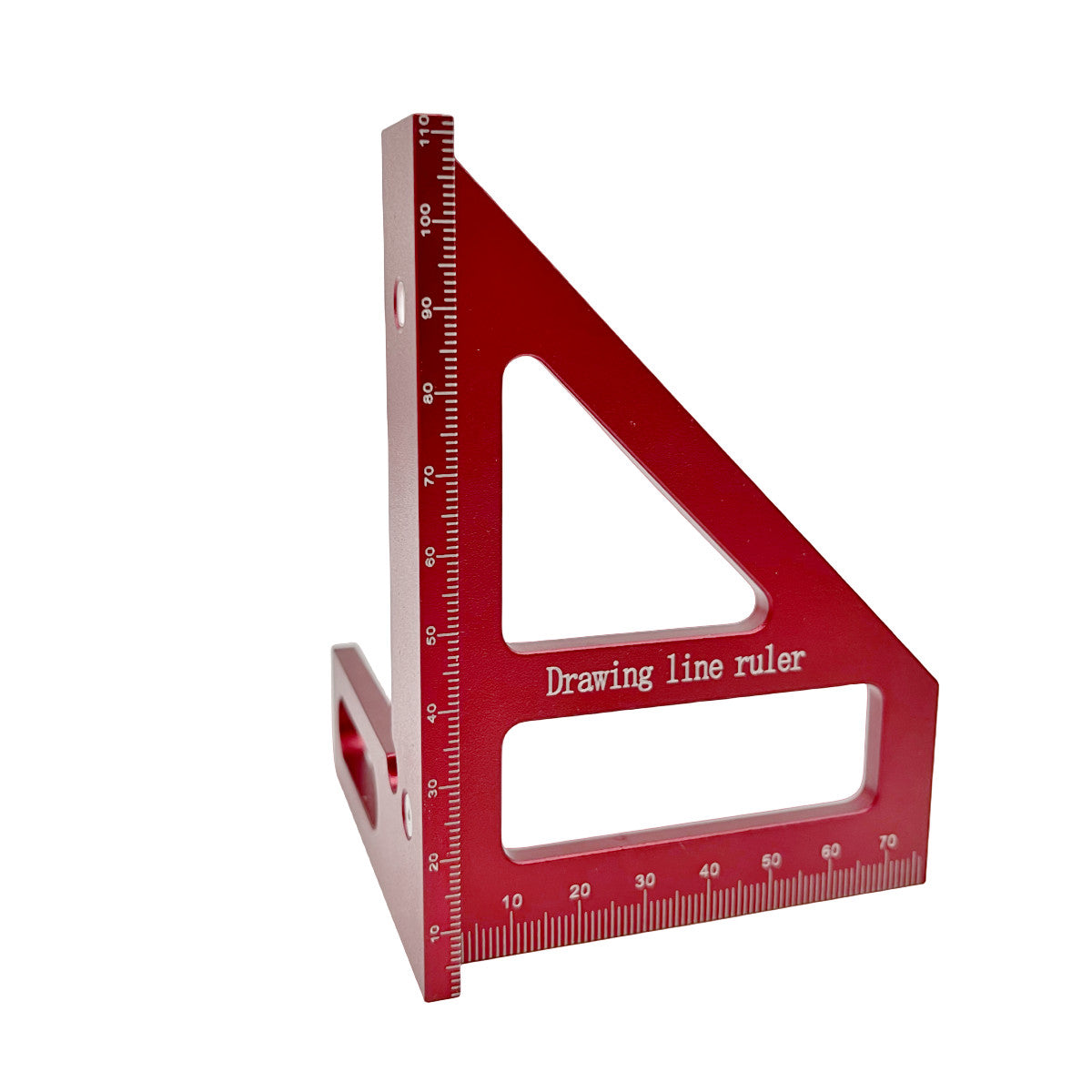 1pc 45°/90° Aluminum Alloy Miter Triangle Ruler, Woodworking Square Protractor, 3D Multi Angle Layout Measuring Tools