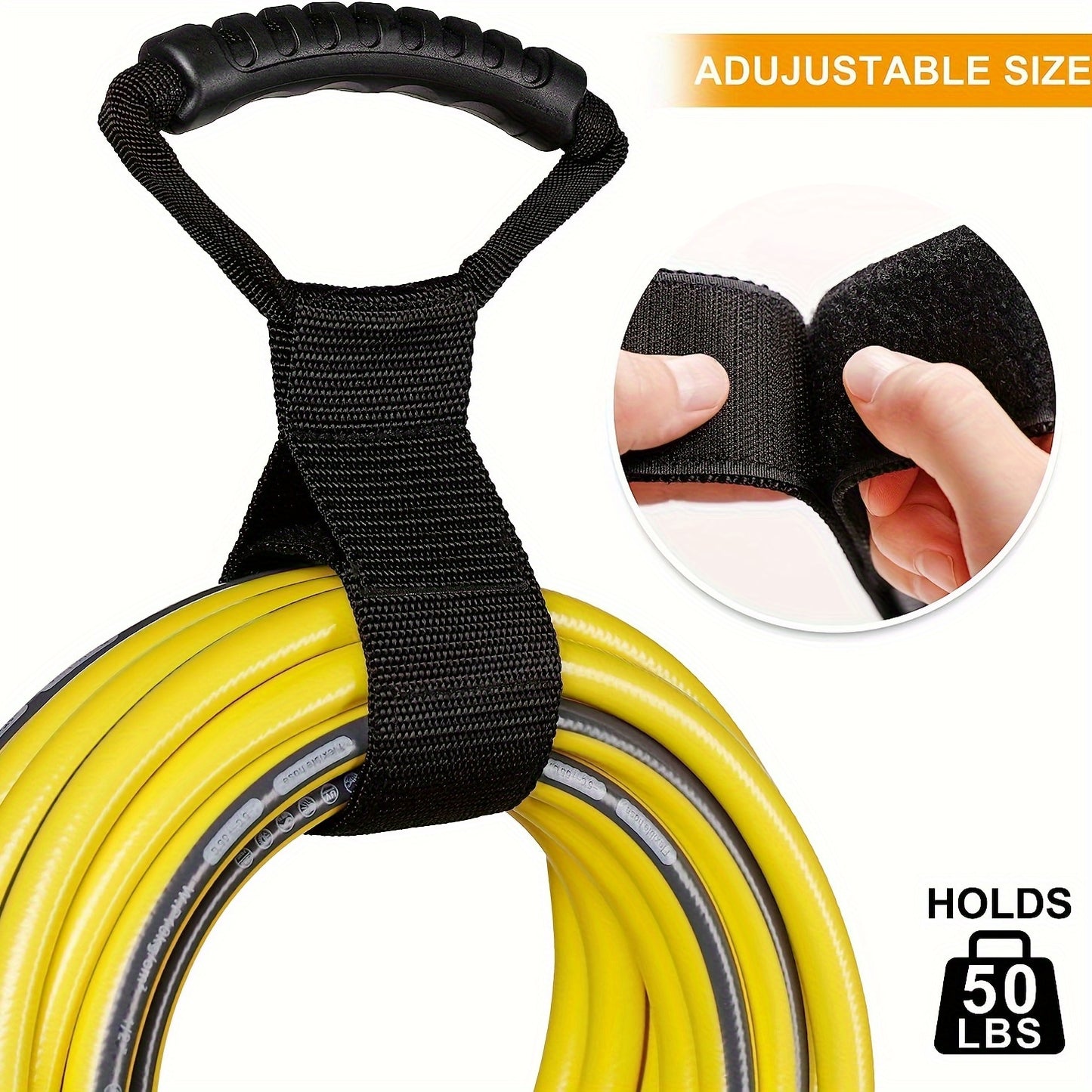 1/2pcs Easy-Carry Wrap-It Storage Straps, Hook And Loop Straps With A Carrying Handle For Hose, Extension Cord, Cable, Garage, Boat, RV Accessories Organization