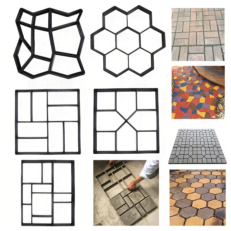 1pc DIY Paver Paver Mold, Stone Brick Concrete Mold, Concrete Cement Pedestrian Garden Road Paver Reusable Mold