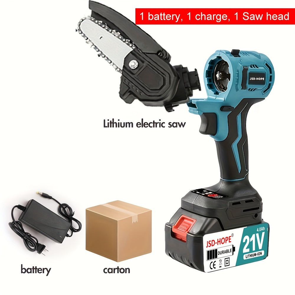 1 Set Handheld Electric Impact Drill, Household Electric Hammer, Rechargeable Electric Screwdriver, Multifunctional Hand Drill, Lithium Battery Tool, Multiple Set With Different Attachment Adapter