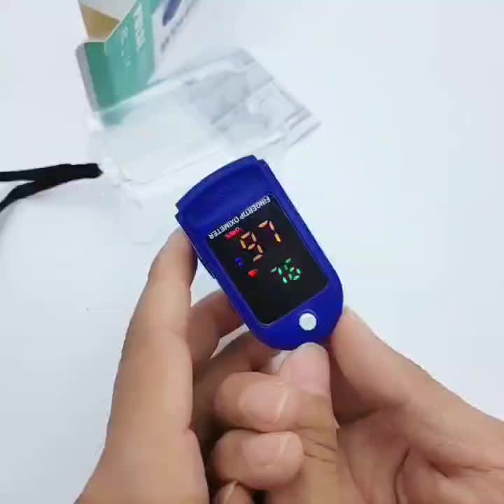 Oximeter Finger Clip Type Household Blood Oxygen Saturation Finger Pulse Heart Rate Detection Oximeter (Battery Not Included)