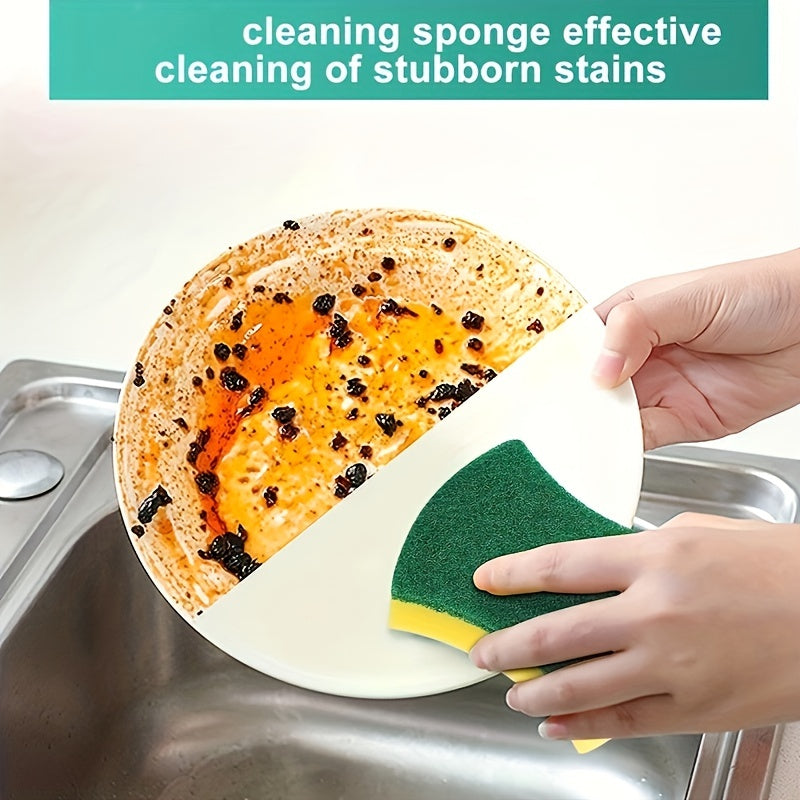 12/24pcs, Cleaning Sponge, Scouring Pad, Square Dish Cloths, Simple Style Dish Towel, Cleaning Cloth For Sink Or Kitchen Stove, Antibacterial Washable Cleaning Brush, Kitchen Stuff, Kitchen Cleaning Gadget