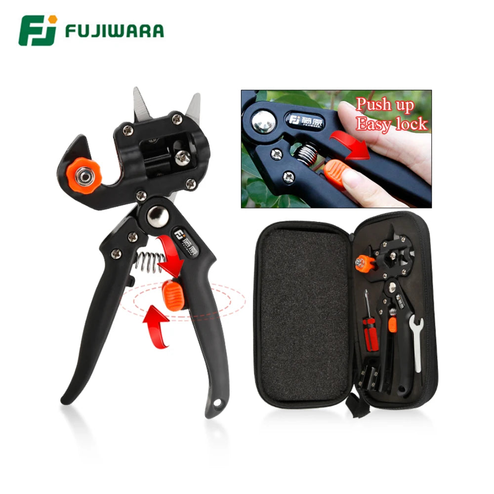 FUJIWARA Grafting Shears: Multi-function Bud Cutter for Fruit Tree Vaccination and Gardening