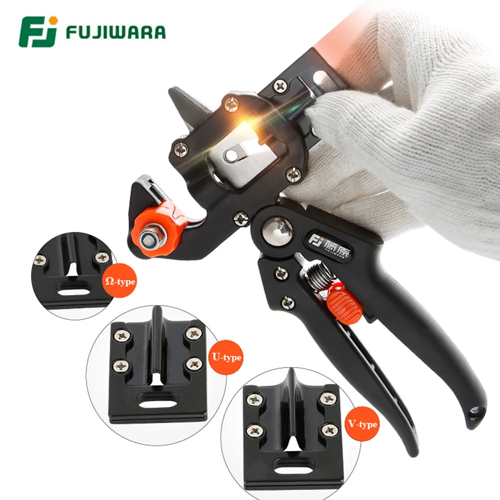 FUJIWARA Grafting Shears: Multi-function Bud Cutter for Fruit Tree Vaccination and Gardening