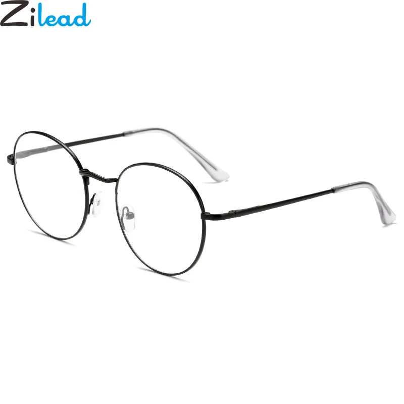 Zilead Myopia Glasses Metal Round Shortsighted Glasses For Women&Men Prescription Nearsighted Eyewear Miopia Diopter -1 to-4.0