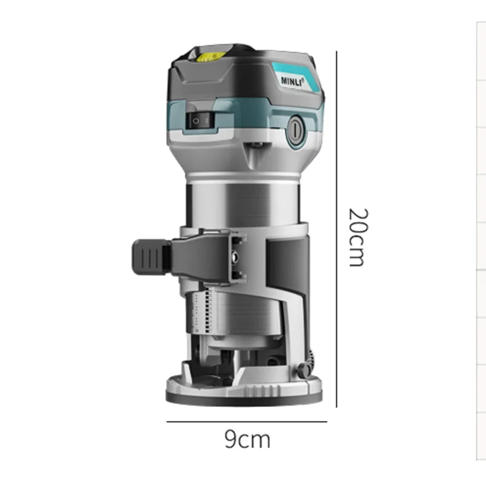 710W Electric Wood Trimmer Router - Variable Speed, Quick Release Base