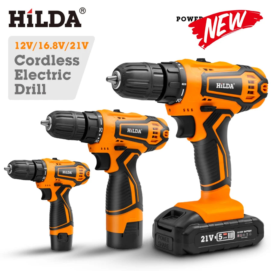 Power Up Your Projects with HILDA Cordless Drill