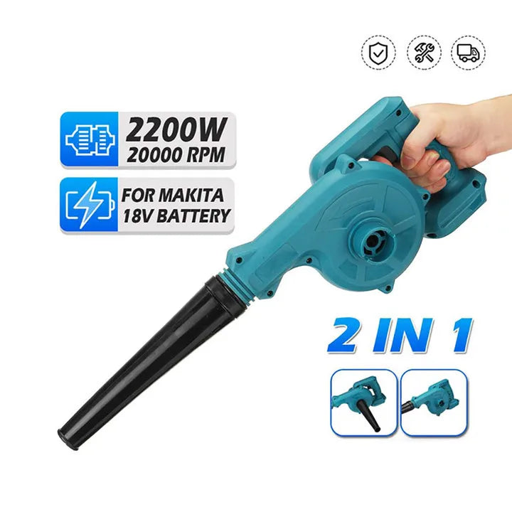 Powerful Cordless Electric Air Blower for Makita 18V Battery - Suction & Blowing Function - Lightweight & Portable