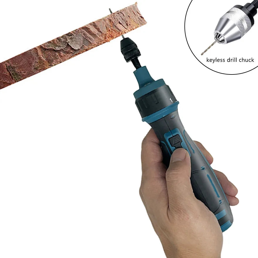 Powerful Cordless Screwdriver Set - 3.6V 1300mAh Li-ion Battery - USB Charging - LED Light - 6 Torque Settings - DONUMEH