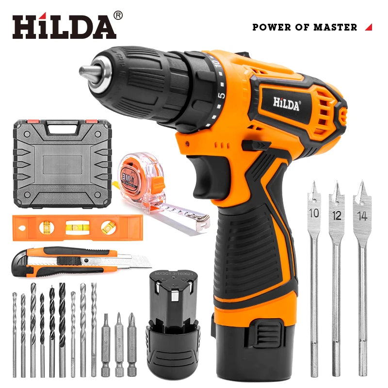 Power Up Your Projects with HILDA Cordless Drill