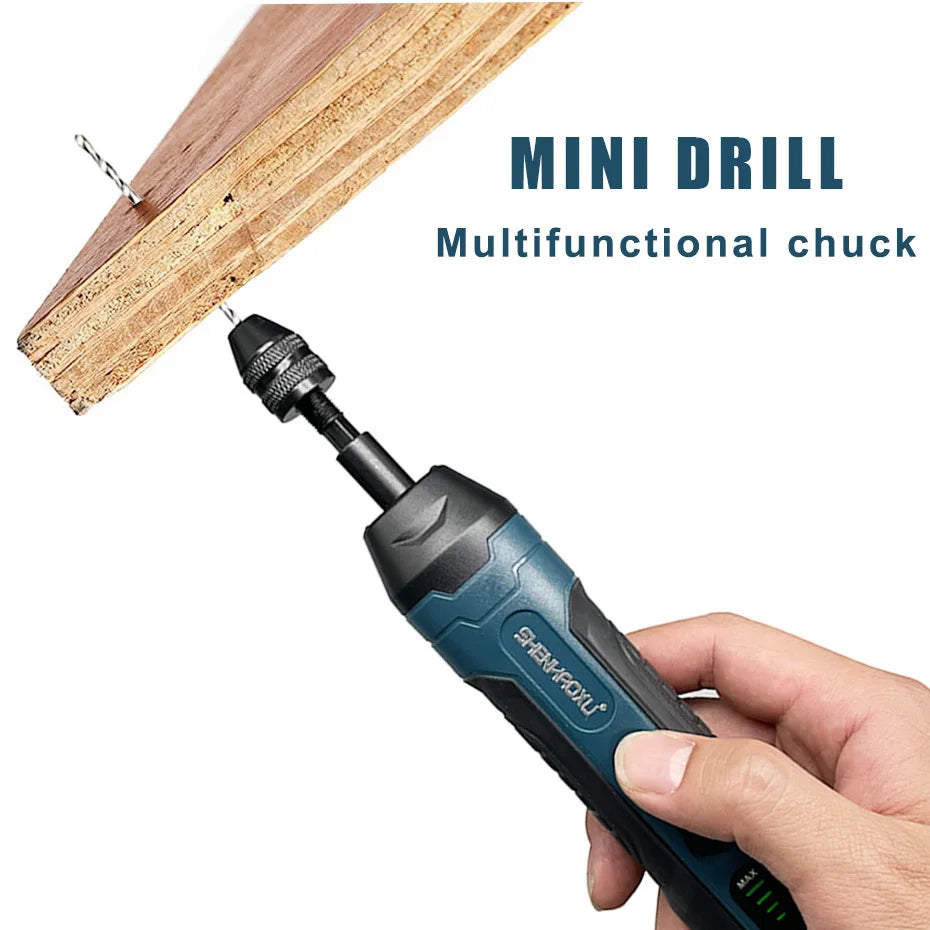 Powerful Cordless Electric Screwdriver Set - Rechargeable 3.6V Mini Drill for Household Maintenance & Repair - 1300mAh Lithium Battery