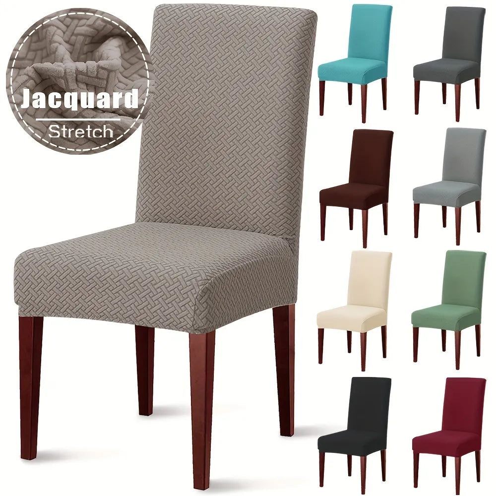 Stretch Dining Chair Cover - Spandex Seat Protector for Kitchen Chairs - Fits 18-24" Back Height - 16-20" Seat Length - 15.74-20" Seat Width