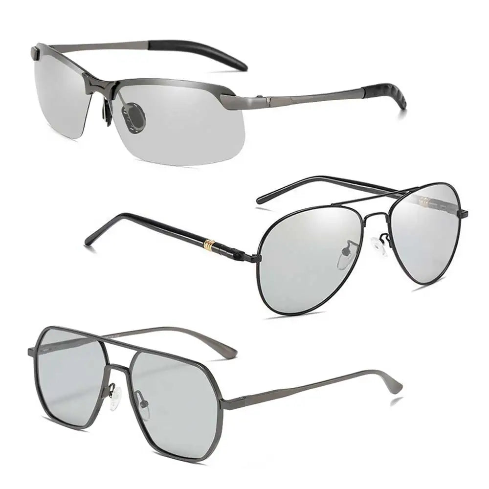 Men's Polarized Photochromic Sunglasses - Day/Night Vision Eyewear