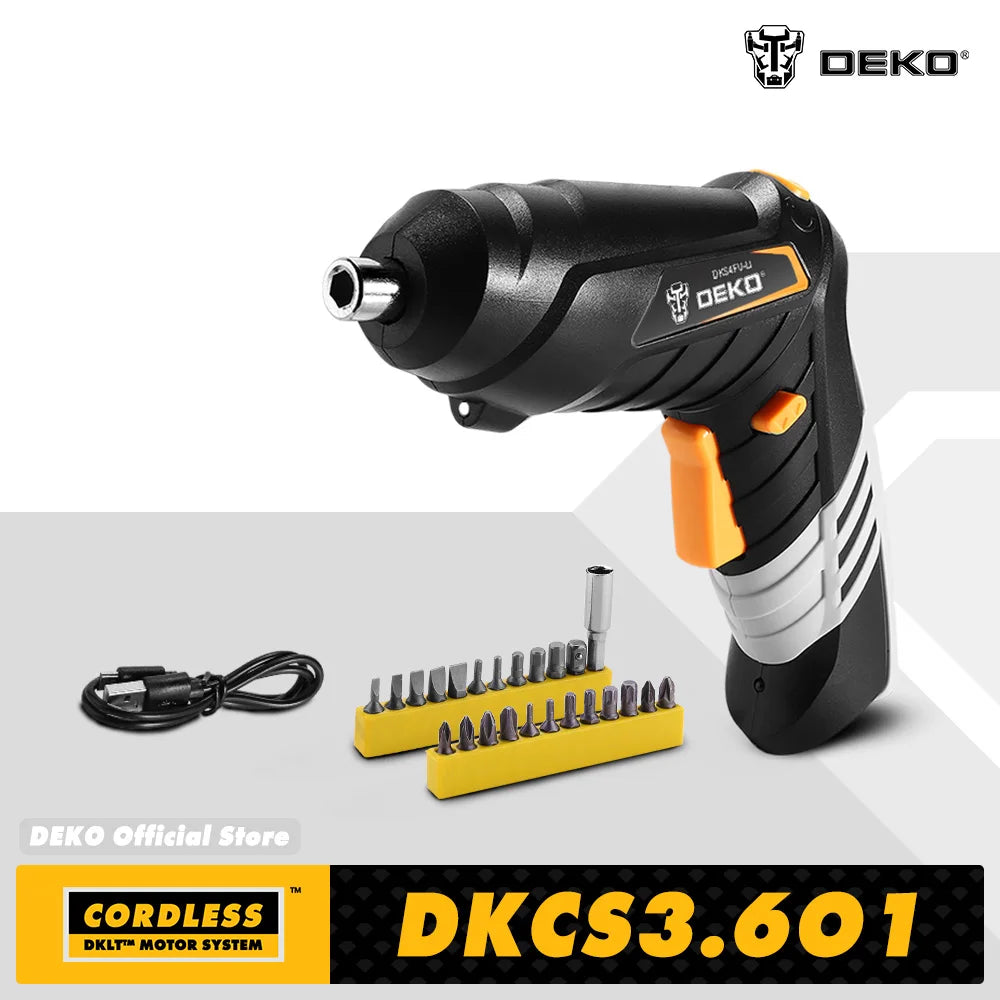 DEKO Electric Cordless Screwdriver - Power Tools for Woodworking