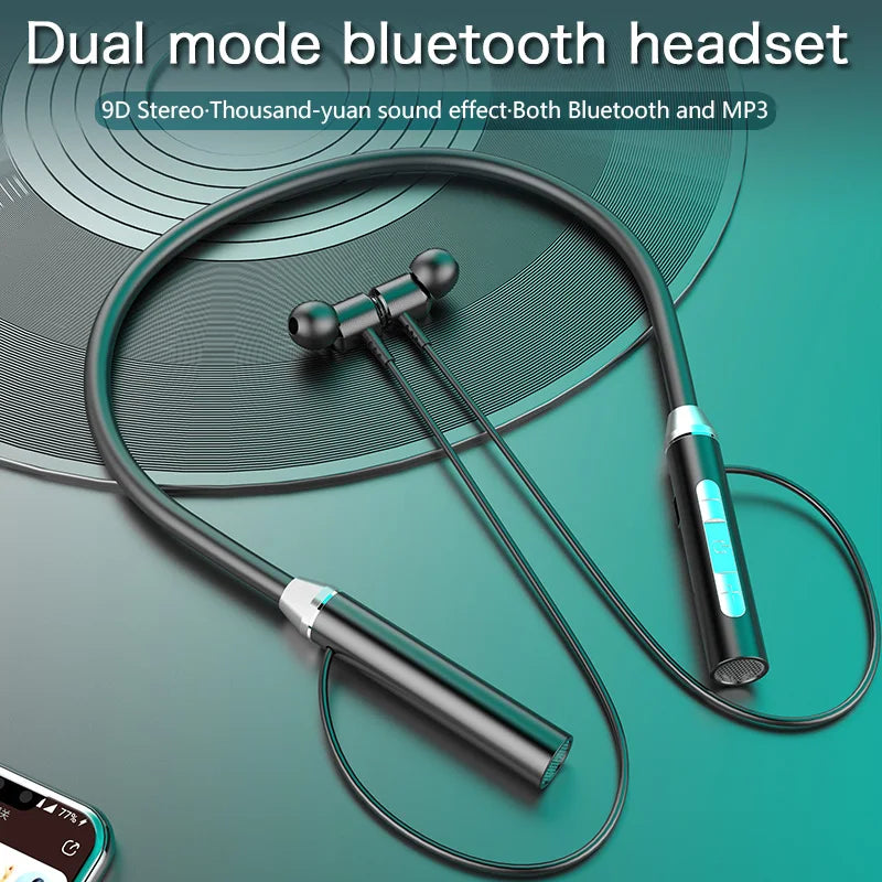 Wireless Bluetooth Neckband Earphones - Sports Headset with Magnetic Earbuds