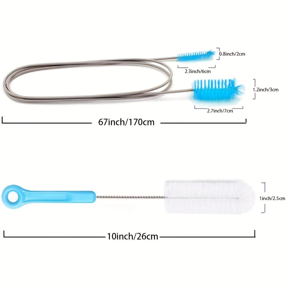 CPAP Tube Cleaning Brush: Stainless Steel, Flexible Pipe Brush - Perfect Household Cleaning Tool for Apartment & College Dorm Essentials!