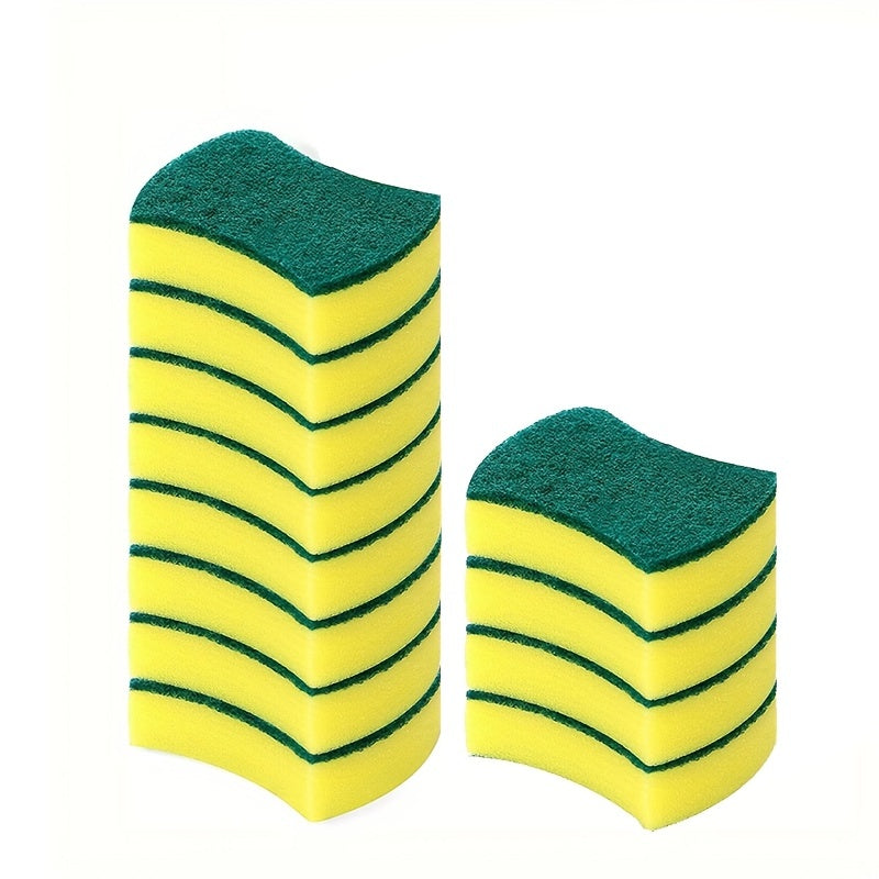 12/24pcs, Cleaning Sponge, Scouring Pad, Square Dish Cloths, Simple Style Dish Towel, Cleaning Cloth For Sink Or Kitchen Stove, Antibacterial Washable Cleaning Brush, Kitchen Stuff, Kitchen Cleaning Gadget