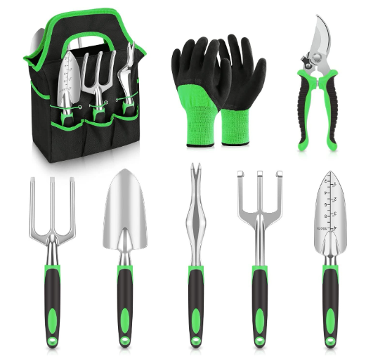 8-Piece Garden Tool Kit - Magnalium Material, Customizable Color - Perfect for Gardening!