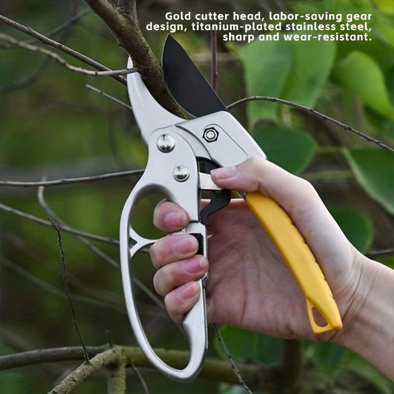 1pc Pruning Shears, Pruner With Spring, Labor Saving Shear Cutter For Picking Fruit Or Pruning Branches, Garden Tool