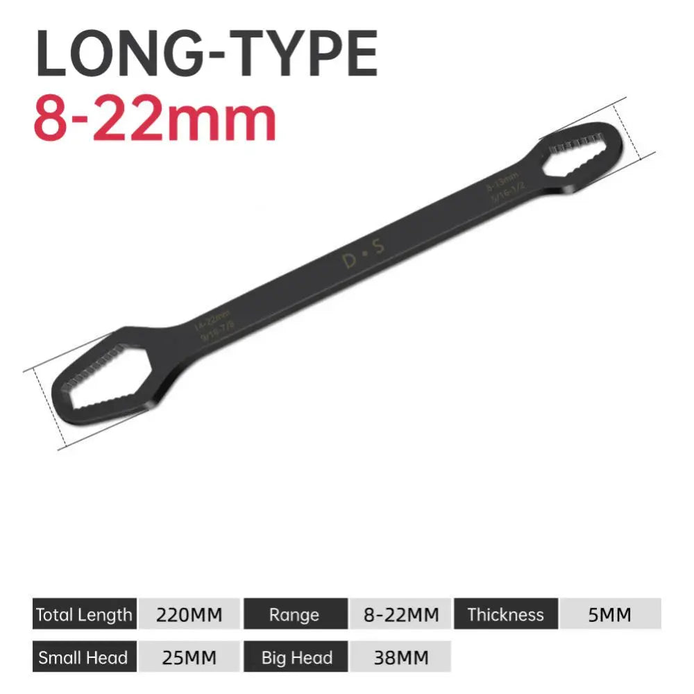 Double-head Torx Wrench Spanner 8-22mm 3-17mm Universal Adjustable Glasses Wrench Repairing Multi-purpose Home Repair Hand Tools